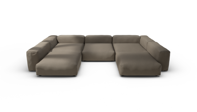 vetsak | Sofa Set 06 - Terrain - Driftwood | Modulaire Sofa | 6.5 Zits | Big Sofa | U Sofa | Hoeksofa