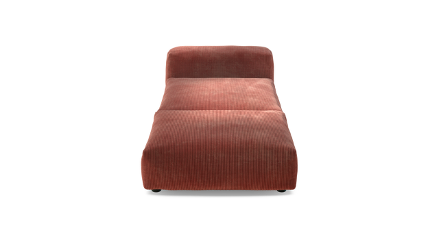 vetsak | Sofa Set 07 - Sun Lounger - Cord Velour - Brick | Modulaire Sofa | 2 Zits | Daybed | Chaiselounge