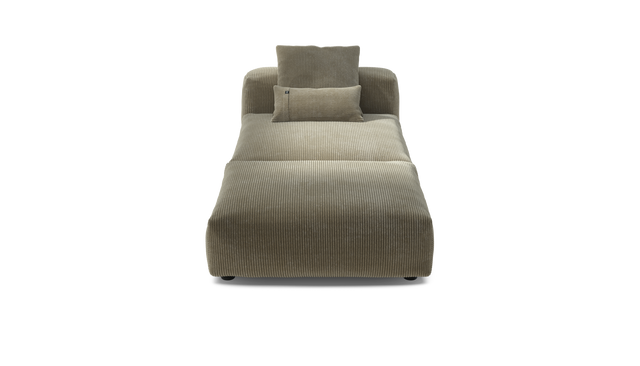 vetsak | Sofa Set 07 - Sun Lounger - Cord Velour - Khaki | Modulaire Sofa | 2 Zits | Daybed | Chaiselounge