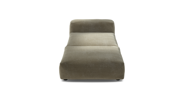vetsak | Sofa Set 07 - Sun Lounger - Cord Velour - Khaki | Modulaire Sofa | 2 Zits | Daybed | Chaiselounge