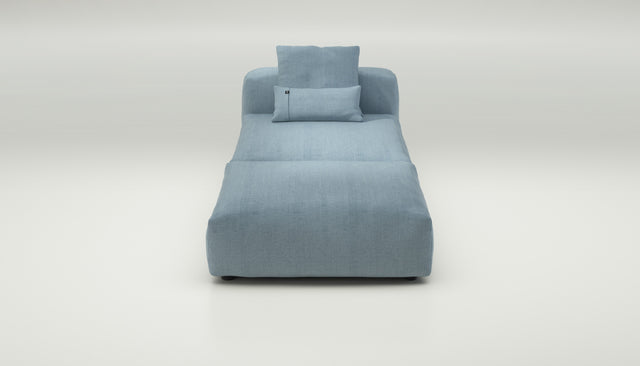 vetsak | Sofa Set 07 - Sun Lounger - herringbone - light blue | Modulaire Sofa | 2 Zits | Daybed | Chaiselounge