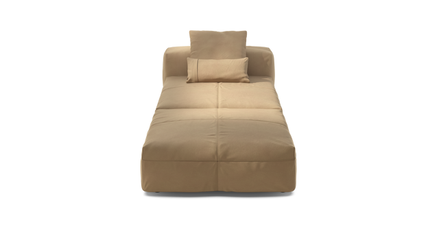 vetsak | Sofa Set 07 - Sun Lounger - Leather - Beige | Modulaire Sofa | 2 Zits | Daybed | Chaiselounge