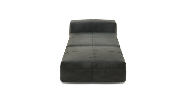 vetsak | Sofa Set 07 - Sun Lounger - Leather - Dark Grey | Modulaire Sofa | 2 Zits | Daybed | Chaiselounge