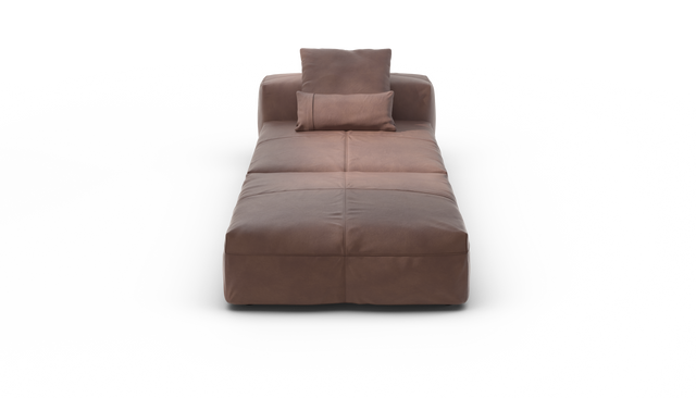 vetsak | Sofa Set 07 - Sun Lounger - Leather - Stone | Modulaire Sofa | 2 Zits | Daybed | Chaiselounge