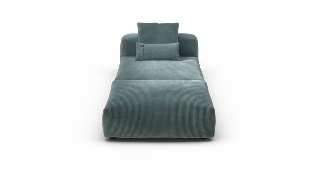 vetsak | Sofa Set 07 - Sun Lounger - Cord Velour - Mint | Modulaire Sofa | 2 Zits | Daybed | Chaiselounge