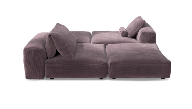 vetsak | Sofa Set 08 - Daybed - Cord Velour - Blossom | Modulaire Sofa | 6 Zits | Outdoor Island | Double lounger