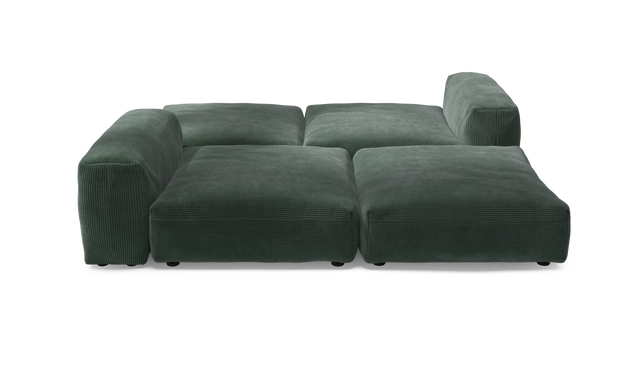 vetsak | Sofa Set 08 - Daybed - Cord Velour - Hunter | Modulaire Sofa | 6 Zits | Outdoor Island | Double lounger
