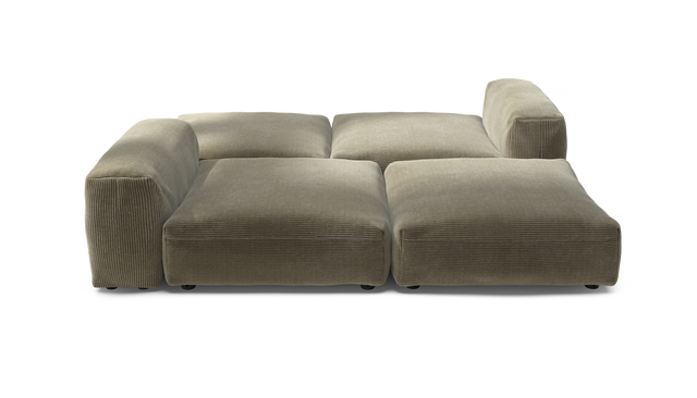 vetsak | Sofa Set 08 - Daybed - Cord Velour - Khaki | Modulaire Sofa | 6 Zits | Outdoor Island | Double lounger