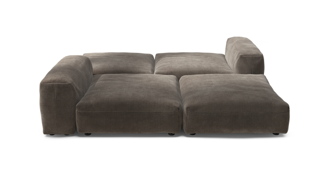 vetsak | Sofa Set 08 - Daybed - Cord Velour - Mocha | Modulaire Sofa | 6 Zits | Outdoor Island | Double lounger
