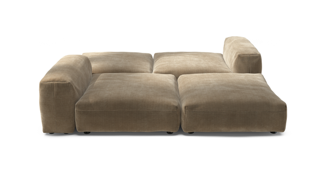 vetsak | Sofa Set 08 - Daybed - Cord Velour - Sand | Modulaire Sofa | 6 Zits | Outdoor Island | Double lounger