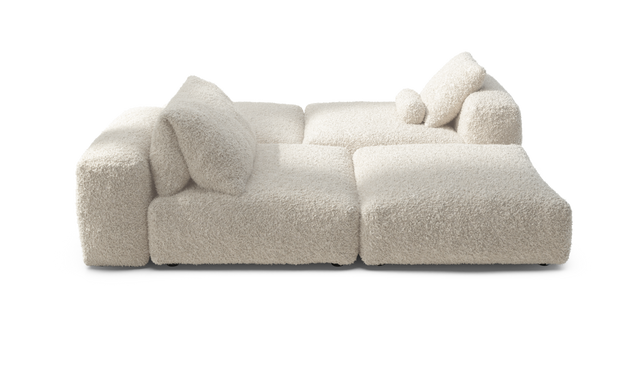 vetsak | Sofa Set 08 - Daybed - Doodle - Creme | Modulaire Sofa | 6 Zits | Outdoor Island | Double lounger