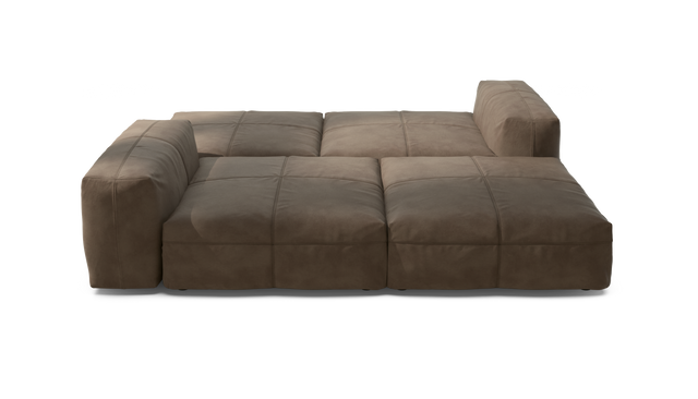 vetsak | Sofa Set 08 - Daybed - Leather - Cacao | Modulaire Sofa | 6 Zits | Outdoor Island | Double lounger