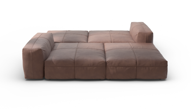 vetsak | Sofa Set 08 - Daybed - Leather - Stone | Modulaire Sofa | 6 Zits | Outdoor Island | Double lounger
