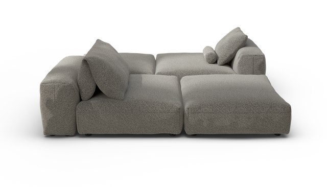 vetsak | Sofa Set 08 - Daybed - Pebble - Platinum | Modulaire Sofa | 6 Zits | Outdoor Island | Double lounger