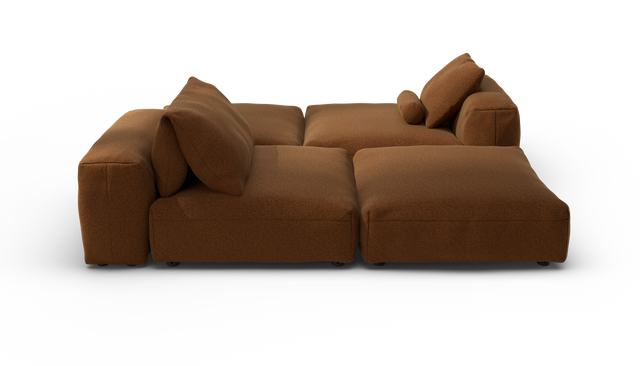 vetsak | Sofa Set 08 - Daybed - Pebble - Sundried | Modulaire Sofa | 6 Zits | Outdoor Island | Double lounger