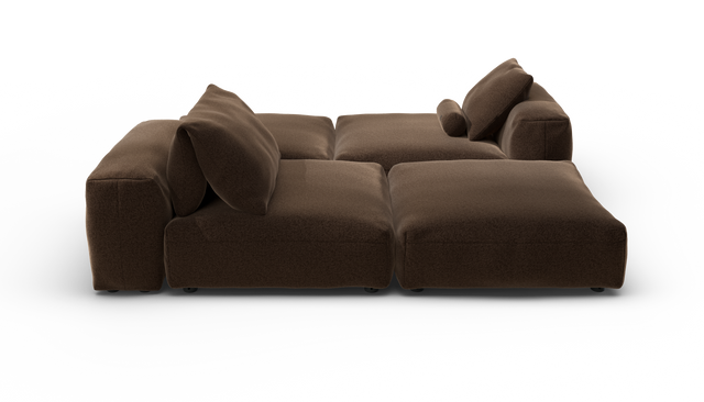vetsak | Sofa Set 08 - Daybed - Pebble - Umber | Modulaire Sofa | 6 Zits | Outdoor Island | Double lounger