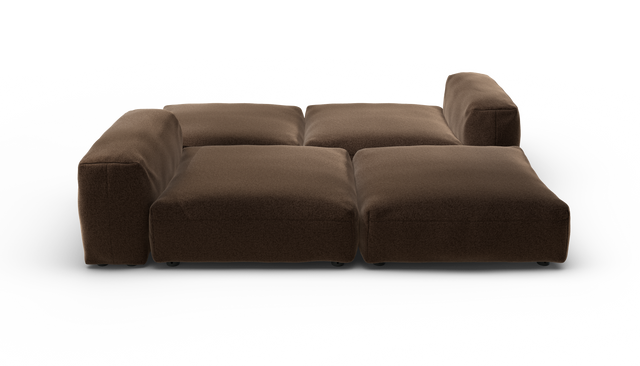 vetsak | Sofa Set 08 - Daybed - Pebble - Umber | Modulaire Sofa | 6 Zits | Outdoor Island | Double lounger