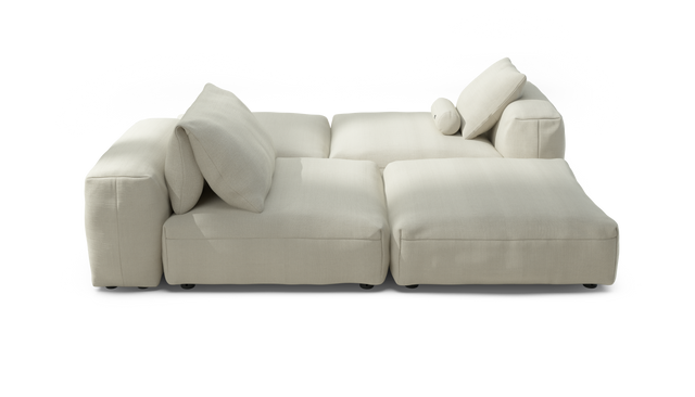 vetsak | Sofa Set 08 - Daybed - Pique - Creme | Modulaire Sofa | 6 Zits | Outdoor Island | Double lounger