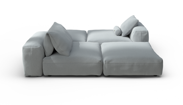 vetsak | Sofa Set 08 - Daybed - Pique - Turquoise | Modulaire Sofa | 6 Zits | Outdoor Island | Double lounger