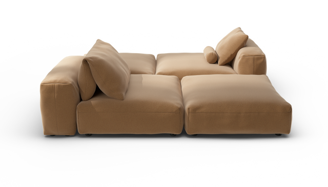 vetsak | Sofa Set 08 - Daybed - Pique - Wheat | Modulaire Sofa | 6 Zits | Outdoor Island | Double lounger