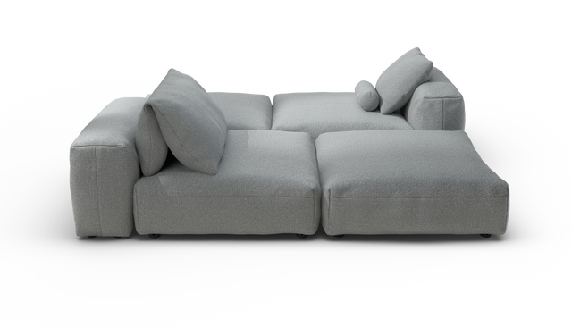 vetsak | Sofa Set 08 - Daybed - Ridge - Limestone | Modulaire Sofa | 6 Zits | Outdoor Island | Double lounger