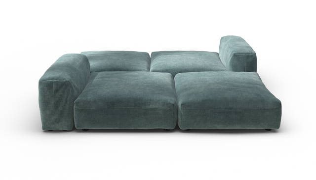 vetsak | Sofa Set 08 - Daybed - Cord Velour - Mint | Modulaire Sofa | 6 Zits | Outdoor Island | Double lounger
