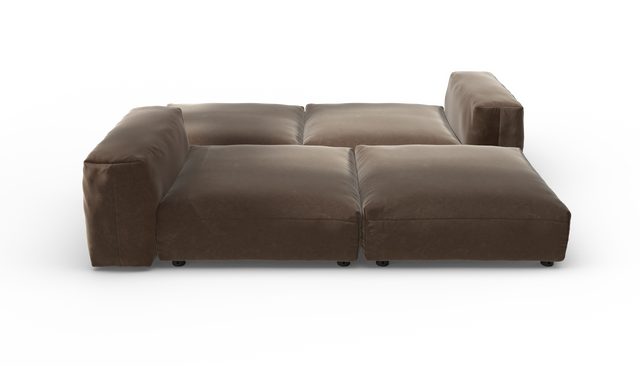 vetsak | Sofa Set 08 - Daybed - Suave - Espresso | Modulaire Sofa | 6 Zits | Outdoor Island | Double lounger
