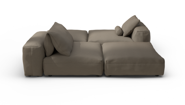vetsak | Sofa Set 08 - Daybed - Terrain - Driftwood | Modulaire Sofa | 6 Zits | Outdoor Island | Double lounger