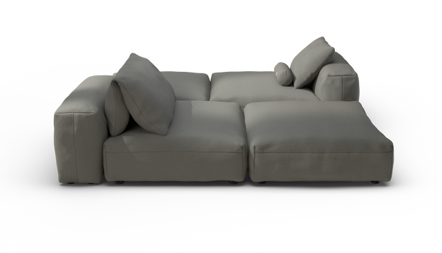 vetsak | Sofa Set 08 - Daybed - Terrain - Flint | Modulaire Sofa | 6 Zits | Outdoor Island | Double lounger