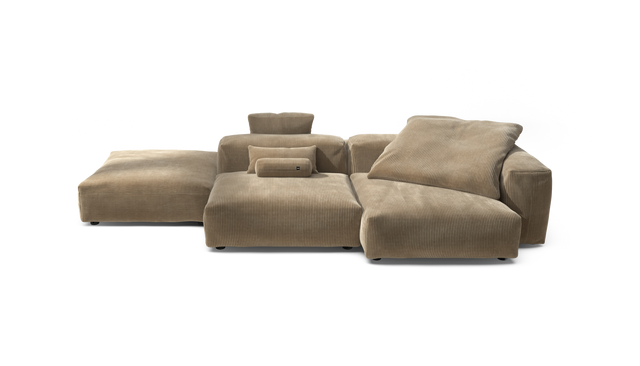 vetsak | Sofa Set 09 - The Island - Cord Velour - Sand | Modulaire Sofa | 7 Zits | Sofa Island