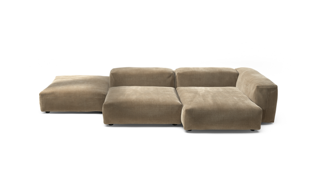 vetsak | Sofa Set 09 - The Island - Cord Velour - Sand | Modulaire Sofa | 7 Zits | Sofa Island
