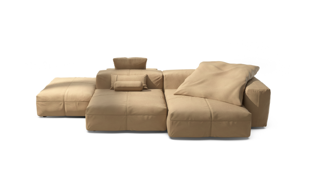 vetsak | Sofa Set 09 - The Island - Leather - Beige | Modulaire Sofa | 7 Zits | Sofa Island