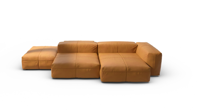vetsak | Sofa Set 09 - The Island - Leather - Brown | Modulaire Sofa | 7 Zits | Sofa Island