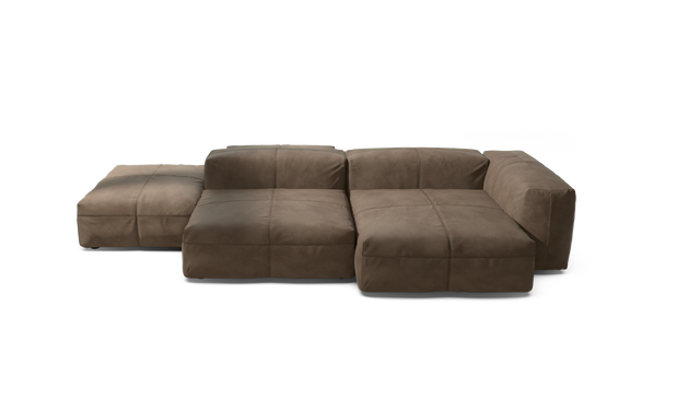 vetsak | Sofa Set 09 - The Island - Leather - Cacao | Modulaire Sofa | 7 Zits | Sofa Island