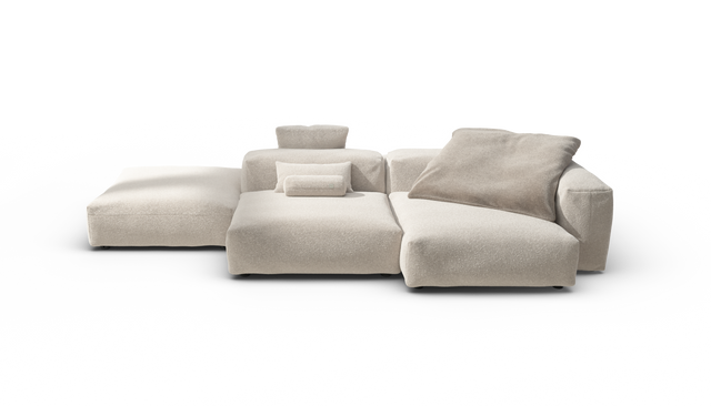 vetsak | Sofa Set 09 - The Island - Nub - Creme | Modulaire Sofa | 7 Zits | Sofa Island