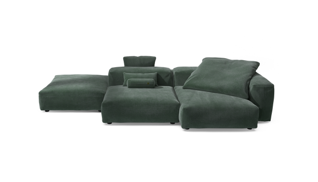 vetsak | Sofa Set 09 - The Island - Cord Velour - Hunter | Modulaire Sofa | 7 Zits | Sofa Island