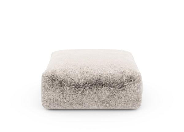 sofa seat - faux fur - beige - 84cm x 84cm