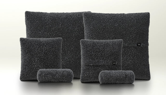 pillow set 3 - doodle - dark grey