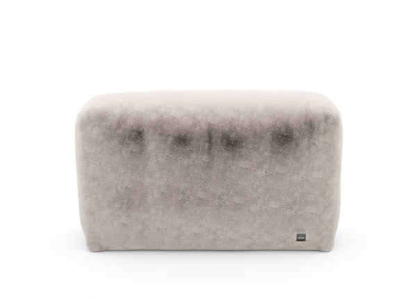 sofa side - faux fur - beige - 105cm x 31cm