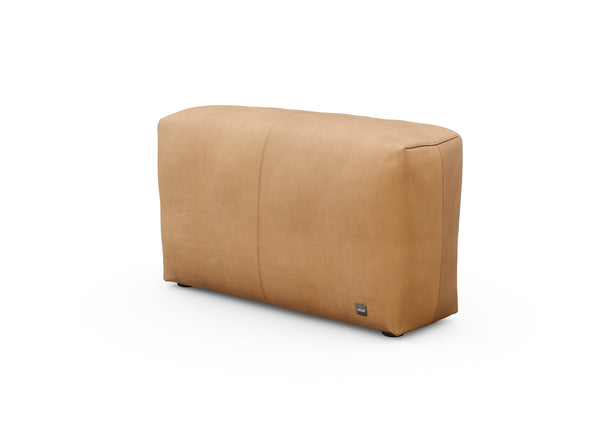 sofa side - leather - brown - 105cm x 31cm