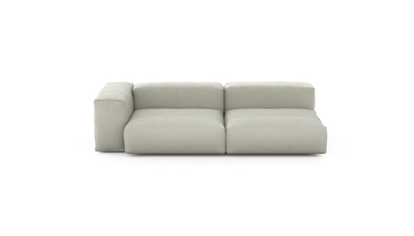 Preset two module chaise sofa - linen - stone - 241cm x 115cm