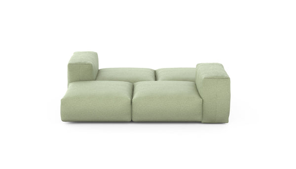 Preset double lounger - linen - olive - 199cm x 168cm