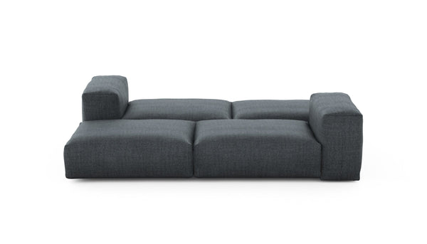 Preset double lounger - pique - dark grey - 241cm x 168cm