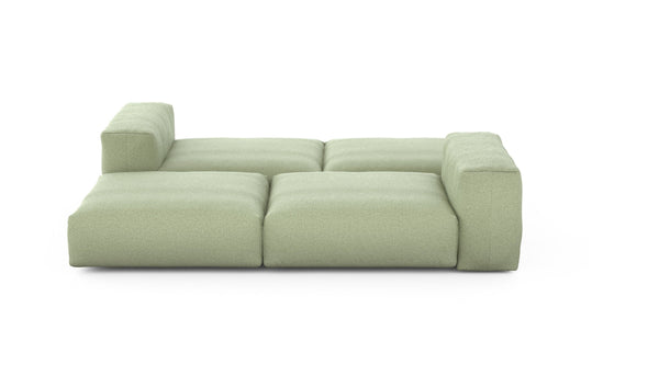 Preset double lounger - linen - olive - 241cm x 210cm