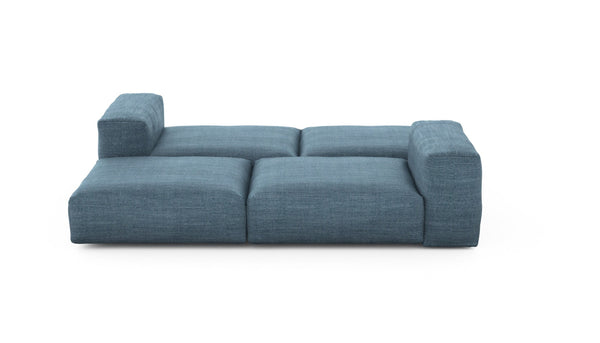 Preset double lounger - pique - dark blue - 241cm x 210cm