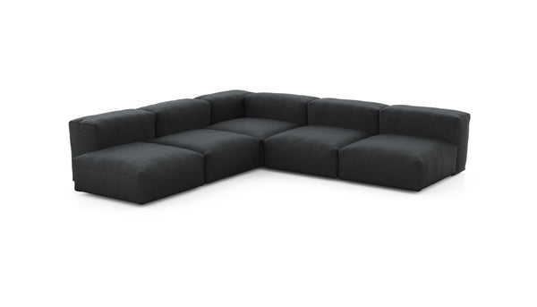 Preset five module corner sofa - linen - anthracite - 283cm x 283cm