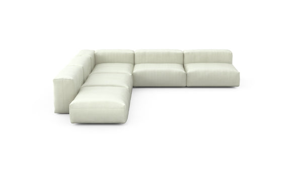 Preset five module corner sofa - herringbone - beige - 325cm x 325cm