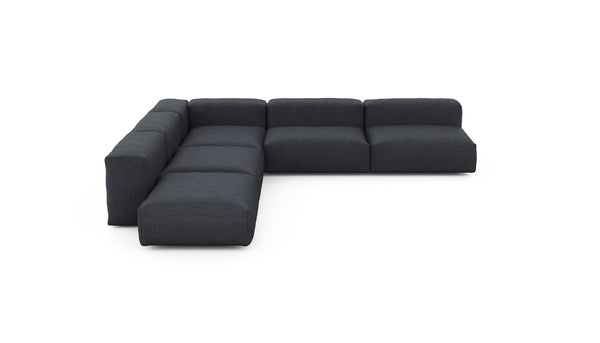 Preset five module corner sofa - herringbone - dark grey - 325cm x 325cm