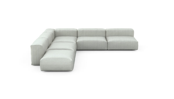 Preset five module corner sofa - herringbone - light grey - 325cm x 325cm