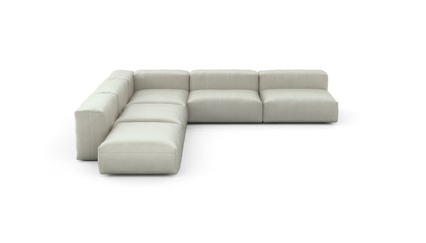 Preset five module corner sofa - herringbone - stone - 325cm x 325cm